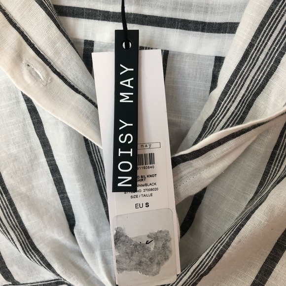 NWT Noisy May Striped Crop Top - Picture 3 of 3